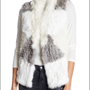 Genuine rabbit fur vest